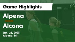 Alpena  vs Alcona  Game Highlights - Jan. 23, 2023