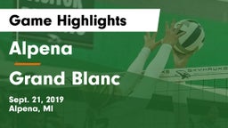 Alpena  vs Grand Blanc  Game Highlights - Sept. 21, 2019