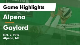 Alpena  vs Gaylord Game Highlights - Oct. 9, 2019
