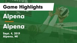 Alpena  vs Alpena  Game Highlights - Sept. 4, 2019