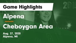 Alpena  vs Cheboygan Area  Game Highlights - Aug. 27, 2020