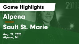 Alpena  vs Sault St. Marie Game Highlights - Aug. 22, 2020