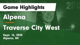 Alpena  vs Traverse City West  Game Highlights - Sept. 16, 2020