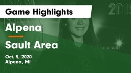 Alpena  vs Sault Area  Game Highlights - Oct. 5, 2020