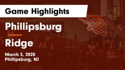 Phillipsburg  vs Ridge Game Highlights - March 3, 2020