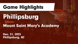 Phillipsburg  vs Mount Saint Mary's Academy Game Highlights - Dec. 21, 2023