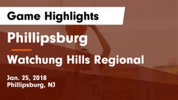 Phillipsburg  vs Watchung Hills Regional Game Highlights - Jan. 25, 2018