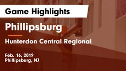 Phillipsburg  vs Hunterdon Central Regional  Game Highlights - Feb. 16, 2019