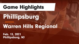 Phillipsburg  vs Warren Hills Regional  Game Highlights - Feb. 13, 2021