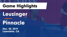 Leuzinger  vs Pinnacle  Game Highlights - Dec. 20, 2019