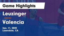 Leuzinger  vs Valencia Game Highlights - Jan. 11, 2020