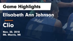 Elisabeth Ann Johnson  vs Clio  Game Highlights - Nov. 30, 2018