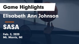 Elisabeth Ann Johnson  vs SASA Game Highlights - Feb. 3, 2020