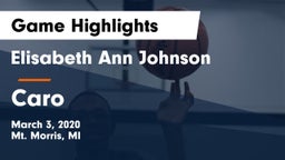 Elisabeth Ann Johnson  vs Caro  Game Highlights - March 3, 2020