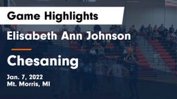Elisabeth Ann Johnson  vs Chesaning Game Highlights - Jan. 7, 2022