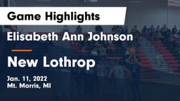 Elisabeth Ann Johnson  vs New Lothrop  Game Highlights - Jan. 11, 2022