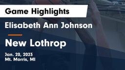 Elisabeth Ann Johnson  vs New Lothrop Game Highlights - Jan. 20, 2023