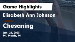 Elisabeth Ann Johnson  vs Chesaning  Game Highlights - Jan. 24, 2023