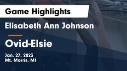 Elisabeth Ann Johnson  vs Ovid-Elsie  Game Highlights - Jan. 27, 2023