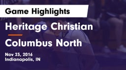 Heritage Christian  vs Columbus North  Game Highlights - Nov 23, 2016