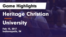 Heritage Christian  vs University  Game Highlights - Feb 15, 2017