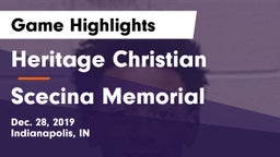 Heritage Christian  vs Scecina Memorial  Game Highlights - Dec. 28, 2019