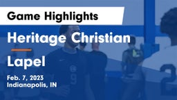 Heritage Christian  vs Lapel  Game Highlights - Feb. 7, 2023