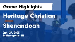 Heritage Christian  vs Shenandoah  Game Highlights - Jan. 27, 2023