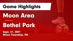 Moon Area  vs Bethel Park  Game Highlights - Sept. 27, 2021