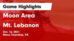 Moon Area  vs Mt. Lebanon  Game Highlights - Oct. 16, 2021