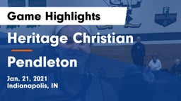 Heritage Christian  vs Pendleton  Game Highlights - Jan. 21, 2021