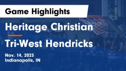 Heritage Christian  vs Tri-West Hendricks  Game Highlights - Nov. 14, 2023