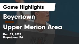 Boyertown  vs Upper Merion Area  Game Highlights - Dec. 21, 2023