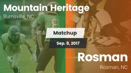 Matchup: Mountain Heritage vs. Rosman  2017