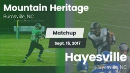 Matchup: Mountain Heritage vs. Hayesville 2017