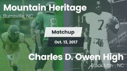 Matchup: Mountain Heritage vs. Charles D. Owen High 2017
