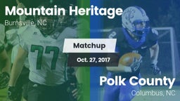 Matchup: Mountain Heritage vs. Polk County  2017