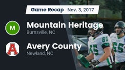 Recap: Mountain Heritage  vs. Avery County  2017