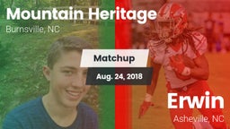 Matchup: Mountain Heritage vs. Erwin  2018