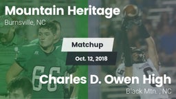 Matchup: Mountain Heritage vs. Charles D. Owen High 2018