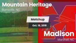 Matchup: Mountain Heritage vs. Madison  2018