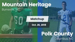 Matchup: Mountain Heritage vs. Polk County  2018