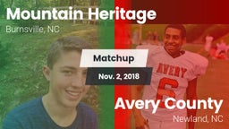 Matchup: Mountain Heritage vs. Avery County  2018