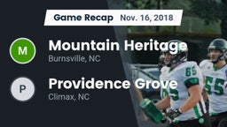 Recap: Mountain Heritage  vs. Providence Grove  2018