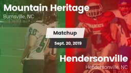 Matchup: Mountain Heritage vs. Hendersonville  2019