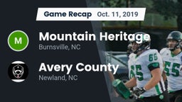 Recap: Mountain Heritage  vs. Avery County  2019
