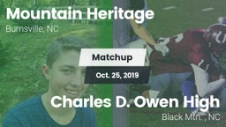 Matchup: Mountain Heritage vs. Charles D. Owen High 2019