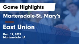 Martensdale-St. Mary's  vs East Union  Game Highlights - Dec. 19, 2023