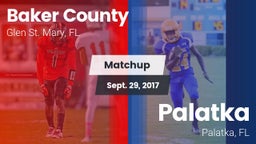 Matchup: Baker County High vs. Palatka  2017