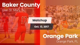 Matchup: Baker County High vs. Orange Park  2017